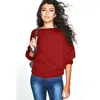 Camisolas femininas outono inverno quente camisola de malha feminina casual manga longa batwing sólido pullovers mulher feminina fina sweate roupas