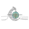 Colliers pendentifs Nouveau collier de lune vintage étoilé univers de l'espace extra-atmosphérique pendentifs en pierres précieuses femmes accessoires arbre de vie livraison directe Dhnbr