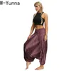 سروال نسائي Wyunna Ladies Beach Beachers Boho Gyippie Women Wide Leg Harem Fitness Factess Weist Core De Mujer 230914