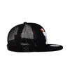 Cappellini da baseball Cappellino da uomo Snapback Cappello estivo da spiaggia per papà Cappello piatto Traspirante Nero regolabile Accessorio sportivo Hiphop per adolescenti