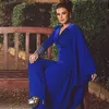 Elegant Royal Blue Mother of the Bride Pant Suits Peaked Lapel Long Sleeve Jumpsuits Pärlade aftonklänningar Plus Size Wedding Guest 335C
