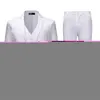 2st Mens Floral Party Tuxedo Suit Jacket Pants White Single Breasted Suits With Pants Men Wedding Prom Suit Men Costume Homme268z