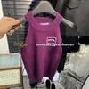 Camisetas sin mangas con hombros descubiertos para mujer, chaleco tejido a la moda, Tops con cuello Halter, prendas de punto de diseñador para verano