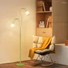 Stehlampen Moderne nordische grüne Lampe Blume kreative 3 Lichter stehende LED-Dekor für Zuhause Wohnzimmer Schlafzimmer