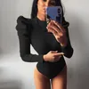 Frauen Overall-spielanzug Frühling Winter Frauen Sexy Bodysuit Lässige Bodycon Solide Strick Schwarz Bodys Körper Für Weibliche 230914