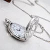 Nouveau style mouvement à quartz grand collier romain en acier blanc bijoux rétro toute montre de mode montre pull chaîne montre de poche 304M