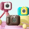 Caméra selfie pour enfants Caméras vidéo numériques HD pour tout-petits Jouet portable 48 millions de pixels Enregistrer double caméra pour cadeaux d'anniversaire de Noël pour enfants Caméra avec support