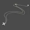 New designed Titanium Steel Jewelry V-letter Four Leaf Flower Full Diamond Necklace Secondary Color Bracelet fashion earring Designer Jewelry LV0128M8