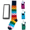 Herrensocken Luxus-Designer-Mehrfarbensocken für Männer Frauenstrümpfe Herren Senior Streets bequeme Socken 5 Paar 264 g