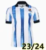 2023 24 Real Sociedad Soccer Jerseys 23/24 PRENEZ KUBO OYARZABAL SADIQ ANDRE SILVA ZUBIMENDI BRAIS MENDEZ MERINO LE NORMAND ZUBELDIA kit chemise