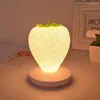 Night Lights Creative Home Strawberry Light USB Charging Bed Decoration Atmosphere Lamp Design LED Silicone Eye Touch Table