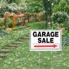 Garden Decorations Lawn Sign Durable Yard Signs For Outdoor Events Metal Plastic Double-sided Inserts With Stakes Estate Open Houses