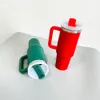 USA Magazijn Gepoedercoat H2.0 Kerst Rood Groen 40oz Kerst Quencher Tumbler Mok voor Laser Gegraveerdpoeder Gecoat