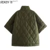 Dames Donsparka's Damesjassen XEASY Capes en Poncho Herfst Dameskleding Effen Gewatteerde Jassen Ritsen Vest Voor Casual Oversized 230228 L230915