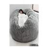 Cadeira Ers Super Grande 7Ft Nt Fur Bean Bag Er Sala de estar Móveis Grande Rodada Macio Fofo Falso Beag Sofá Preguiçoso Dh7Gj2319