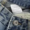 Designers jeans byxor för kvinnor baksida präglad brev design denim pant flickor hip hop street stil byxor jean