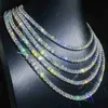 5mm Diamons Moissanite Chains Gold Iced Out Tennis Chain for Men Women Fashion Jewelry Hip Hop Necklace