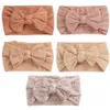 5st Lot Cable Bow Baby pannband mjuk elastisk tryck Nylon pannband Set Turban Born for Children Hair Accessories W220316300O