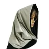 Scarves Fashion puffer head cover women men Unisex Faux leather headscarf Winter waterproof neck warm hijab scarf circle cape scarves 230914