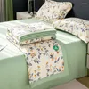 Bedding Sets Summer Cool Quilt Floral Thin Cotton Linen Lunch Break Air-conditioning Single Double Breathable Bed