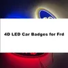 Badge LED 145 x 56 mm Bianco Blu Rosso Luci logo 4D LED Emblemi posteriori Simboli224j