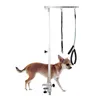 Support de table de bras de toilettage pour animaux de compagnie de vêtements de chien avec cintre de corde de retenue professionnel durable