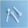 0 5g gram 1ML Plastic Scoop PP Spoon Measuring Tool for Liquid medical milk powder - 200pcs lot OP1002216J