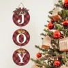 Decoraciones navideñas Putuo Decor 1 pieza Feliz Navidad Colgantes Letreros de madera Joy Colgantes Decoración de pared para el hogar Fiesta de Navidad Granja Sala de estar 230914