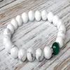 SN1074 2016 Bracelet de Yoga pour hommes Bracelet Howlite Malachite pierre naturelle perles Mala bijoux Whole234R