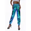 Damesbroeken Hoge taille Metallic Glanzend Jogger Casual Holografische kleur Street chic Broek Mode Smoothy Reflecterend Hip Hop 230914