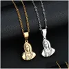 Pendant Necklaces New Arrival 316 Stainless Steel Relius Catholic Necklace Jewelry Sier Gold Mother Prayer The Virgin Mary Chain Jewel Dhdfv