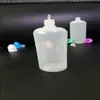 Bouteille d'emballage en plastique PE 60 ml 100 ml 120 ml flacons compte-gouttes vides aiguille translucide bouchons à l'épreuve des enfants pour huiles liquides de jus de vapeur E Vap Suui