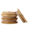 Andra köksverktyg Bambu Cap Lids 70mm 88mm Återanvändbar murburk med St Hole och Sile Seal High Quality Drop Delivery Home Garden DIN DH3L6