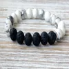 SN1060 2016 NOWA MODA Howlite Lava Bransoletka Women Yoga Mala Peads Bransoletka Chakra Meditation Gift Dift216G