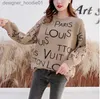Kvinnors tröjor Womens tröja för designer Casual Knit Contrast Color Långärmad mode Classic Ladies Collar Cotton Coat L230915