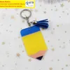 Party Favor Sublimation Blank Acrylic Pencil KeyChain with Ring Tassels för lärarnamn Tutor Educator Appreciation Gif ZZ