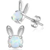 Kolczyki Dangle Fashion Creat Cute Animal Ear Studs Anniversary Party Prezent