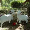 Decorazioni da giardino creativa simpatica animale per animali bianchi decorazioni in resina decorazione cortile figurine artigianato di ornamenti paesaggistici per esterni