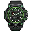 Nowe męskie zegarki sportowe wojskowe Analog cyfrowy zegarek LED odporny na rękę na rękę Mężczyznę elektroniczny silikonowy zegarek prezentowy pudełko MO239F