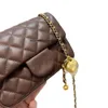 2023 Shoulder Bags New Color Designer Shopping Crossbody Diamond Lattice Shoulder Bag Gold Ball Woc Chain Flap Leather Cowhide Hasp Belts