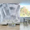 Tapety nowoczesne technologie sence streszczenie 3D geometryczne wielokątne po wielokąta tapeta internetowy bar biuro biuro przemysłowy dekoracje mural tapet