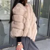 Womens Fur Faux Style Women Real Shawl Fluffy Cape Natural Poncho Lady Scarf Wrap Coat Wedding Party Clothing 230914