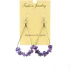 Charm Olika formade naturliga Amethyst Crystal Earring Fashionabla Simple Fancy Jewelry for Women Drop Leverans örhängen Dhgarden Dh1cm