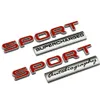 3D Plastic Black Red Spor Letters Autobiography Sport Carr Emblem Badge Trunk Sticker för Land Range Rover Car Assessoires294V