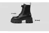 Boots Laceup Combat Chunky Heel Platform Women British Style Thick Sole Increase Height Casual platform boots 230915