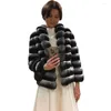 Women's Fur Selling Coat Real Rex Jacket Women Winter Warm Fashion Cropped Overcoat High Quality