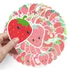 50pcs 귀여운 만화 딸기 낙서 스티커 PVC 크리에이티브 스쿠터 DIY 패션 일기 방수 장식