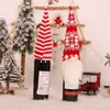 Kerstdecoraties wollen wijnflessensets Vakantie eettafeldecoraties