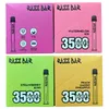 Entrepôt de l'UE Authentique barre RAZZ 3500 bouffées stylo vape jetable kits de cigarettes électroniques batterie 850 mah 8 ml prérempli 16 saveurs livraison la plus rapide