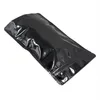 15x23cm Ziplock Aluminum Foil Bag Heat Seal Black Pure Mylar Foil Package Bag Zipper Pouch For Tea Flower Food Storage 20pcs Lot236S